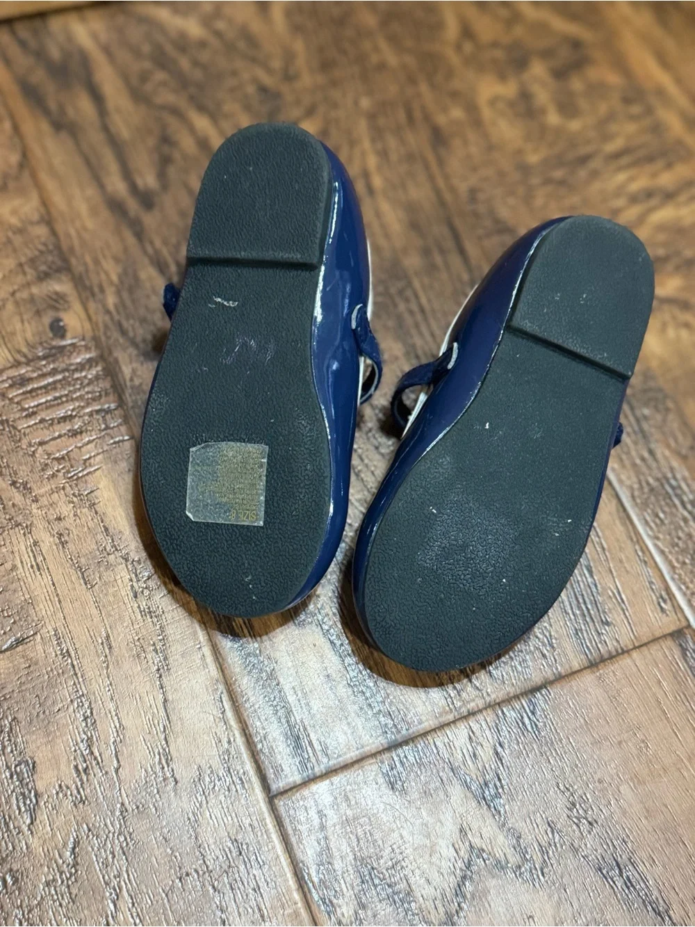 Crazy 8 Navy Patent Mary Jane Shoes with Silver Trim
